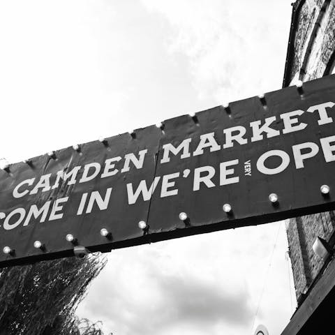 Browse the unique stalls at the famous Camden Market, just a nine–minute walk away