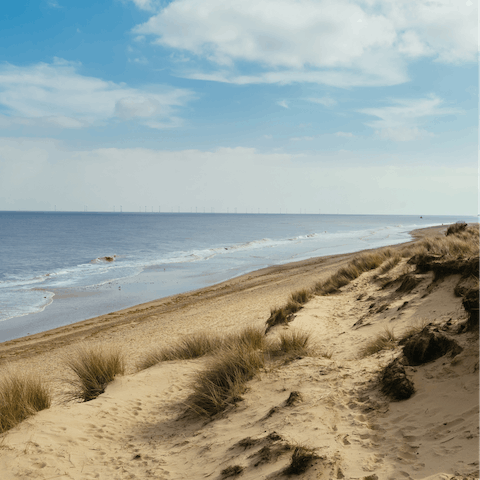Pack a picnic and head to Norfolk's coastline in just over quarter of an hour by car