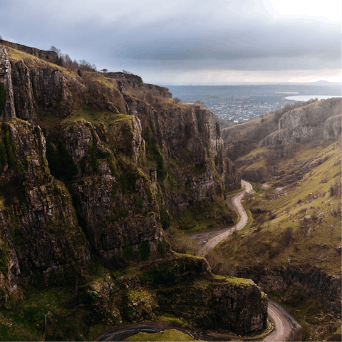 Visit the sublime Cheddar Gorge, only a seven-minute drive away