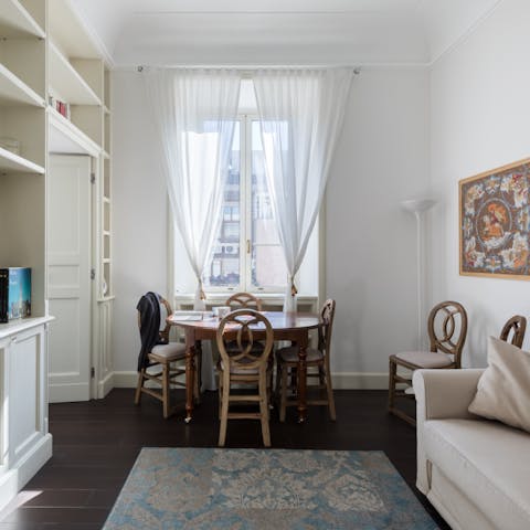 Relax as natural light pours into the apartment