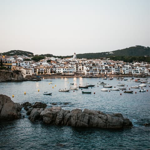 Pop to Calella de Palafrugell for dinner by the water – it's a fourteen-minute drive