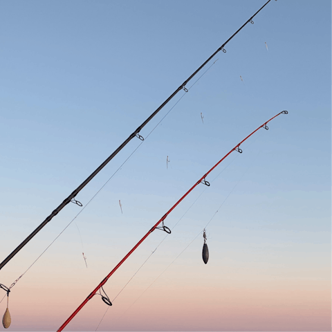 Attach your bait and settle down by the riverside – there are 700 yds of fishing on site