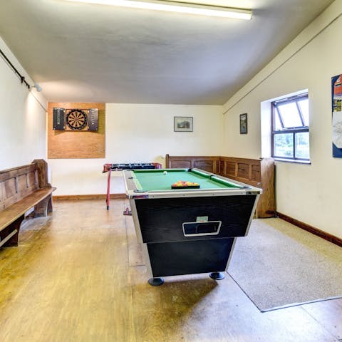 Challenge the entire family to a game of pool or darts in the games room