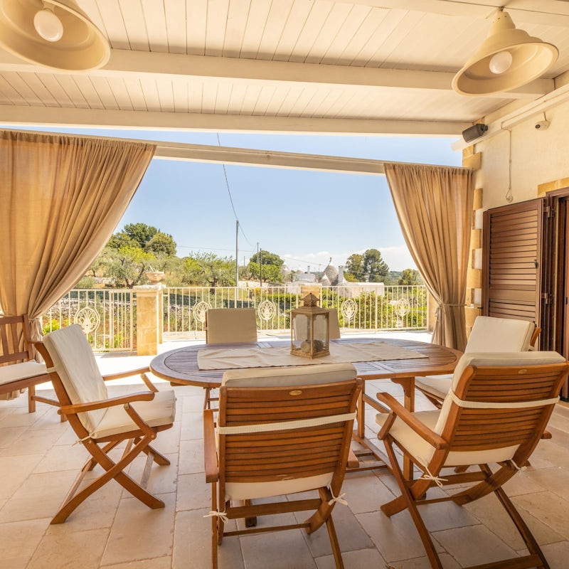 Head up to the first-floor terrace for drinks in the shade at sunset