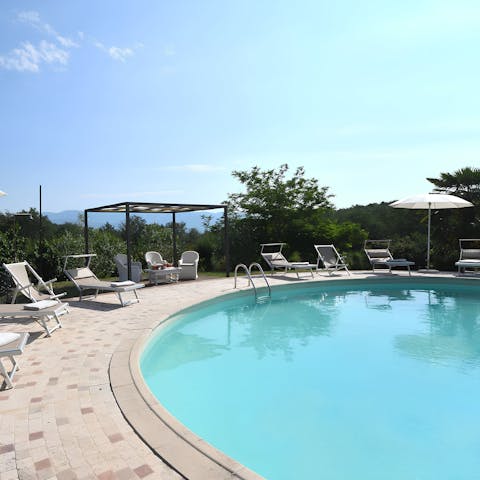 Catch some sun by the private pool or swim some laps to start your day