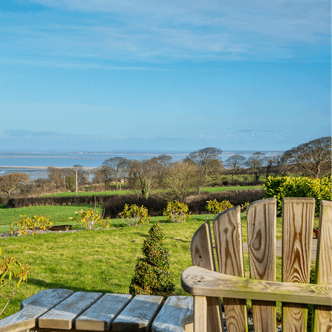 Watch the boats slip over the horizon with your morning brew in hand