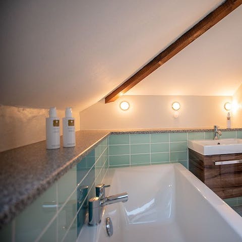 Enjoy a luxurious soak after bracing hikes