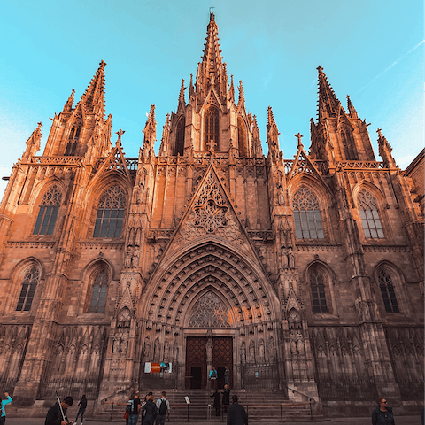 Admire the architecture in the Gothic Quarter – it's twenty-four minutes away