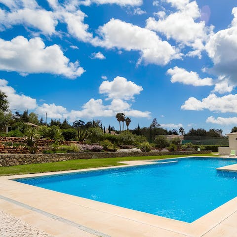 Cool down in the Portuguese heat with a swim in the communal pool