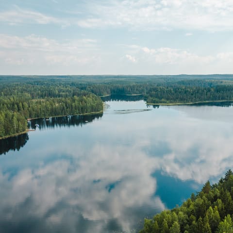 Take a peaceful walk around the lake – Nuasjärvi is close by