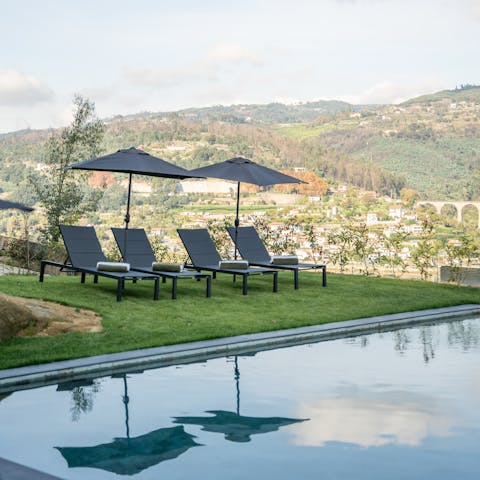 Cool off in the private pool on a sunny afternoon