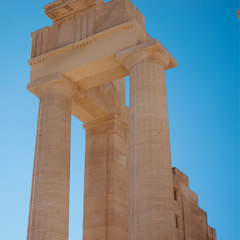 Check out the famous Lindos Acropolis, just a ten-minute walk from your villa