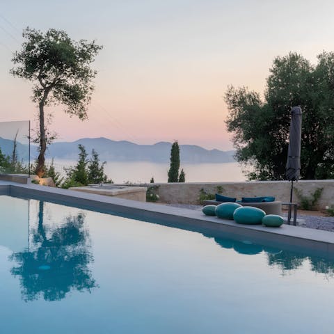 Settle down to soak up the sea views across the Bay of Assos