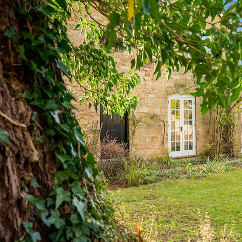 Prepare a picnic to enjoy on the lawn of your private, enclosed garden