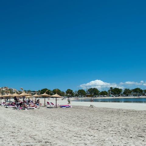 Take the short walk over to Alcúdia beach, boasting golden sands and azure waters