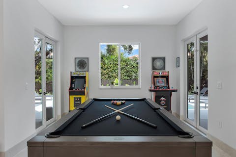 Challenge loved ones to a spot of pool in the games room