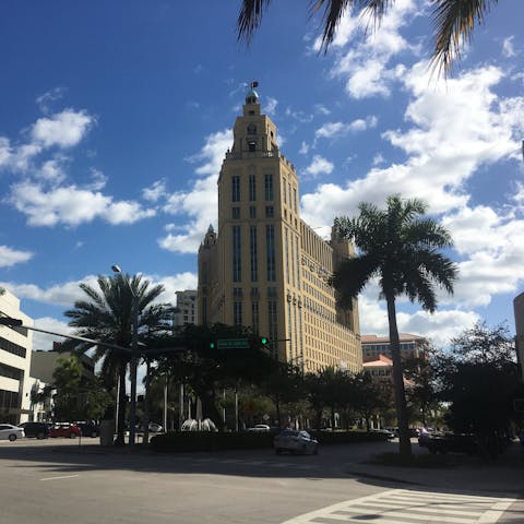 Explore Coral Gables, with a visit to the shops and cafes on Miracle Mile a must