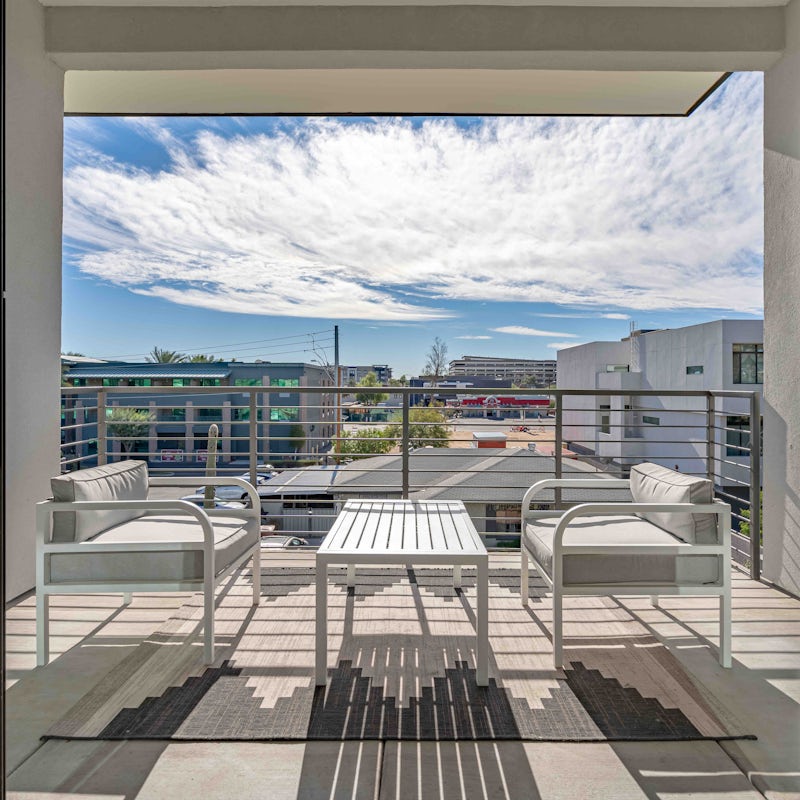End the evening with a nightcap on the private balcony