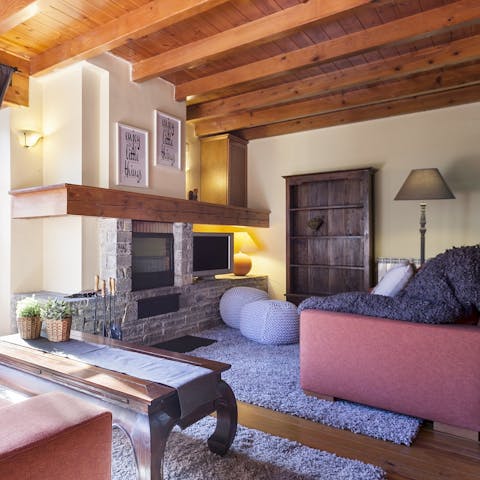 Snuggle up in front of the fire and warm frost toes following a day in the fresh air