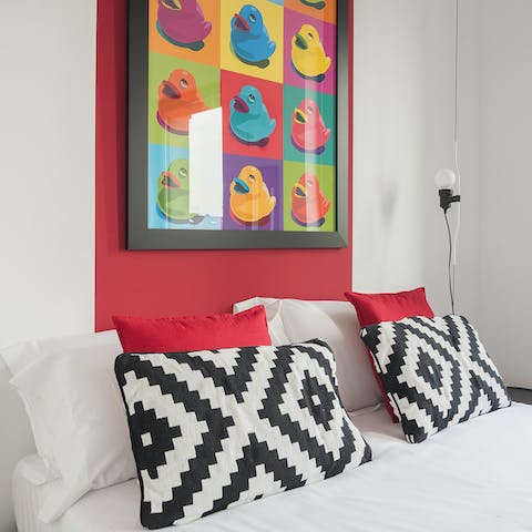 Fall in love with the bold pop art and colourful touches