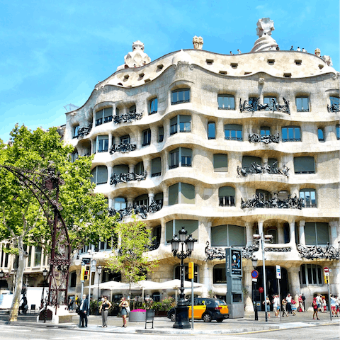 Call in on Gaudi's Casa Milà, just a nine-minute stroll away