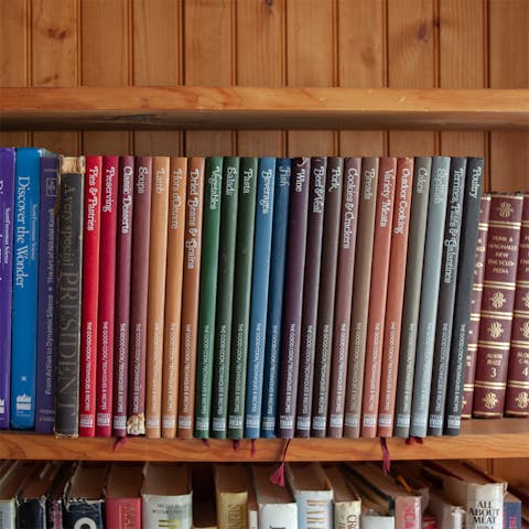 A serious selection of cookery books