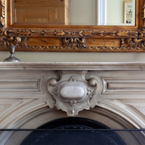 The grand marble mantelpiece