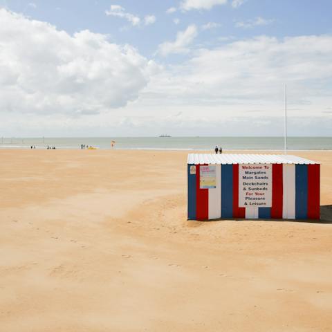 Spend an afternoon at Margate's sandy beach, just a five-minute walk away