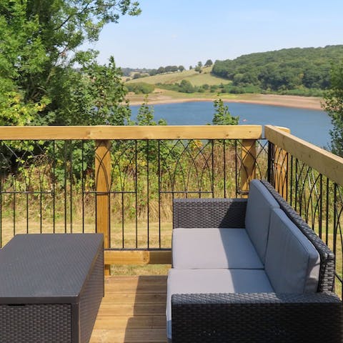 Gaze out over Wimbleball Lake as you tuck into breakfast on the terrace