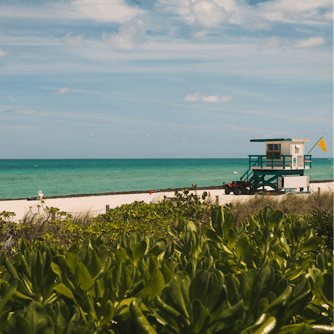 Stay right on the front of Miami Beach, just steps from the ocean