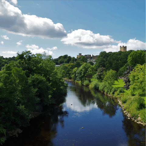 Stroll the banks of the River Swale, a five-minute walk away