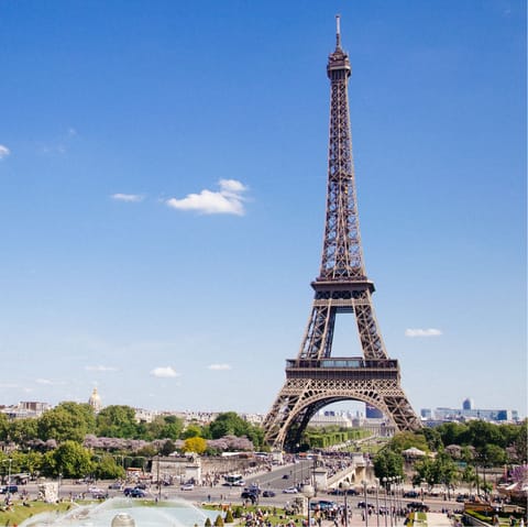 Take in the view of Paris from the Eiffel Tower – it's only a twenty-minute walk