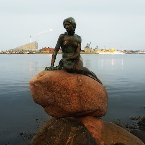 Visit the famous The Little Mermaid statue, an eight-minute walk from home
