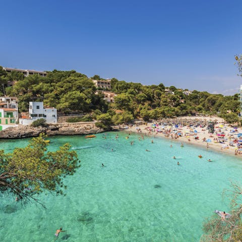 Swim in the crystal-clear waters off Mallorca's south coast