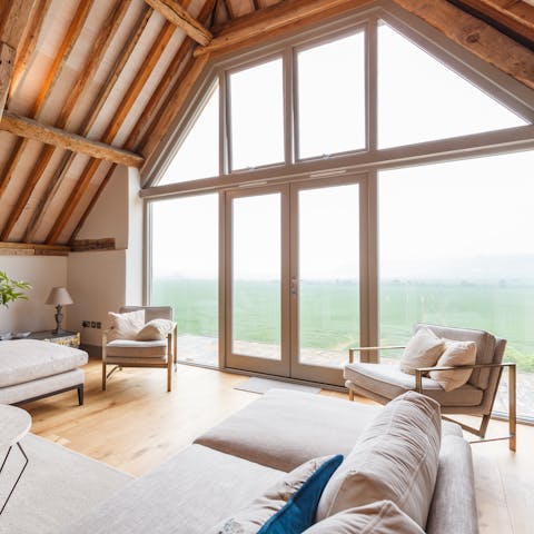 Savour the views of Chalke Valley from the home's gigantic window in the living room