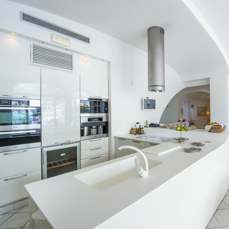 Prepare family dinners in the open-plan kitchen