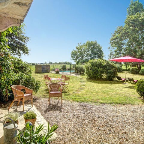 Hang out in the garden after a day of discovering the Dordogne countryside