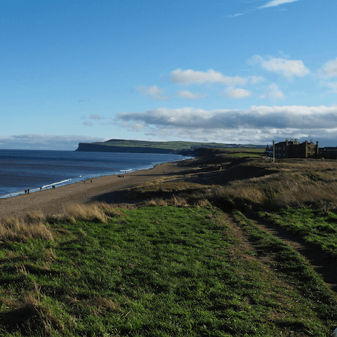Stay within short walking distance of the beach at Marske-by-the-Sea