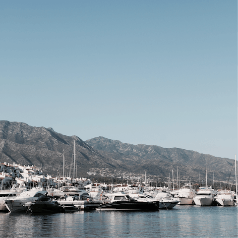 Browse the many luxury boutiques in the popular Puerto Banús