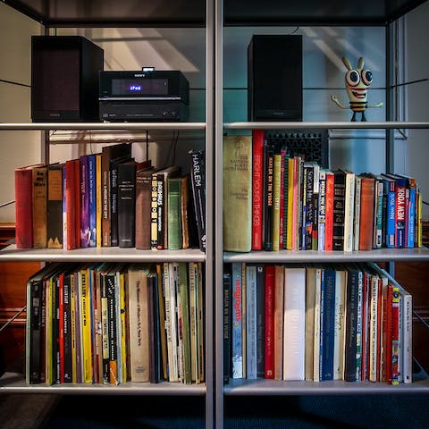 A bookshelf to keep you entertained