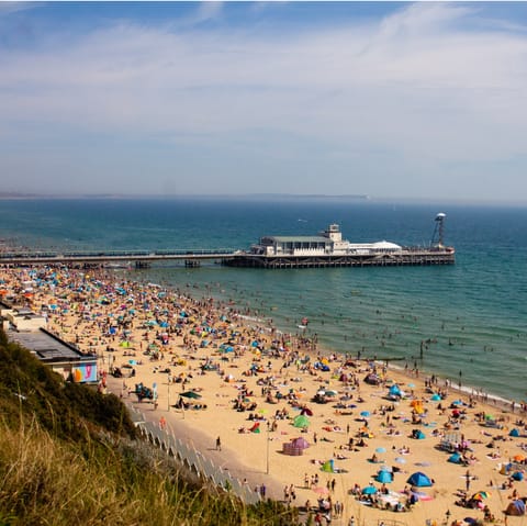 Stay just a few minutes' walk from Bournemouth's Blue Flag beaches