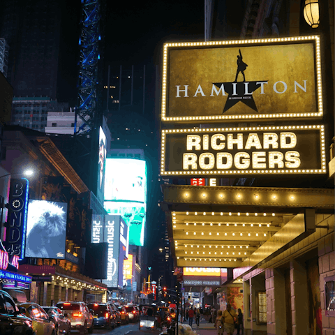Catch a show on Broadway – just a short walk away