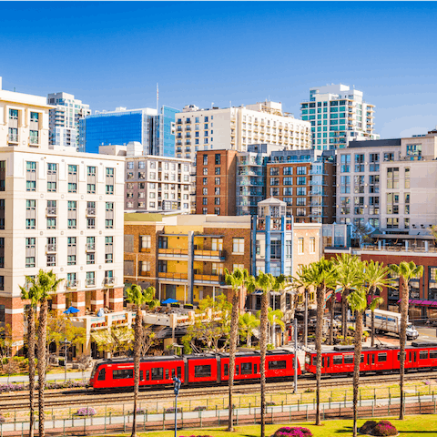 Head into vibrant downtown San Diego - a 20-minute drive away