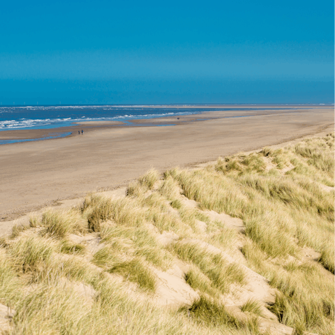 Stroll the short distance to Norfolk's famous coastline