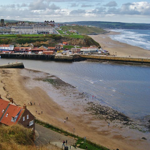 Head for the sweeping sands of Whitby Beach, just four minutes from your door