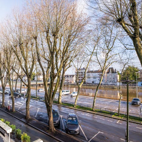 Enjoy views of the Mayenne from your private terrace