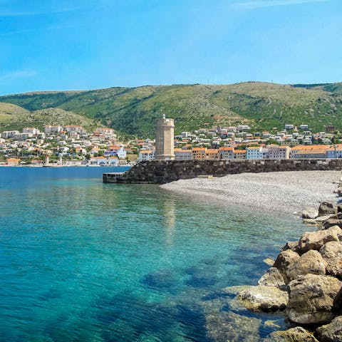 Drive 16km to the seaside town of Senj with its ancient fortress