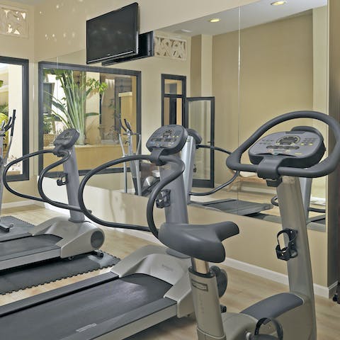 Keep up your gym routine at the fitness centre