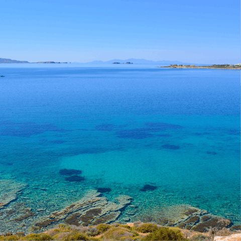 Take a trip down to the Aegean Sea – less than a five-minute drive away