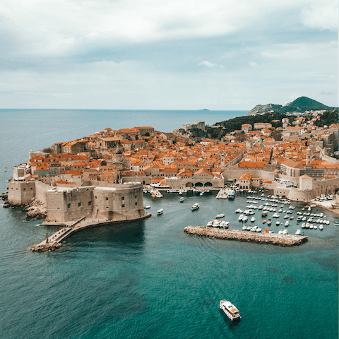 Visit Dubrovnik's Old Town to see the sights – it's a short drive away